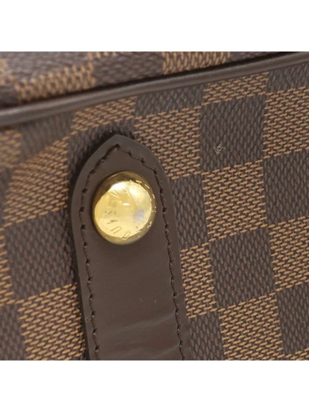 Louis Vuitton Bag Cabas Rosebery Damier Canvas Ebene Gold Shoulder Twist Lock